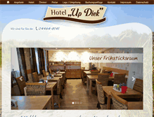Tablet Screenshot of hotel-up-diek.de